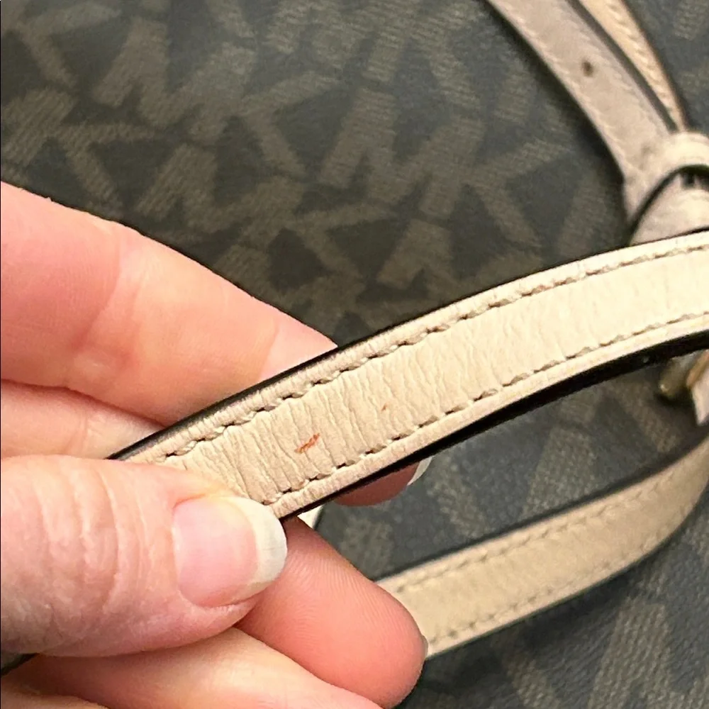 Michael Kors Brown Signature MK Monogram Crossbody Shoulder Bag Purse - Picture 15 of 16